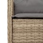 Set da Pranzo da Giardino 7 pz con Cuscini Beige in Polyrattan