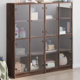 Libreria Ante Rovere Marrone 136x37x142 cm in Legno Multistrato