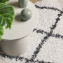 Tappeto Shaggy PAMPLONA a Pelo Lungo Crema e Nero 120x170 cm