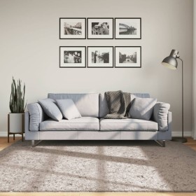 Tappeto Shaggy PAMPLONA a Pelo Lungo Moderno Beige 200x200 cm