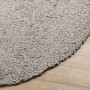 Tappeto Shaggy PAMPLONA a Pelo Lungo Moderno Beige Ø 80 cm