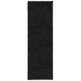 Tappeto Shaggy PAMPLONA a Pelo Lungo Moderno Nero 80x250 cm