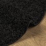 Tappeto Shaggy PAMPLONA a Pelo Lungo Moderno Nero Ø 120 cm