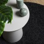 Tappeto Shaggy PAMPLONA a Pelo Lungo Moderno Nero Ø 120 cm