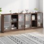 Libreria con Ante Rovere Marrone 204x37x75 cm Legno Multistrato