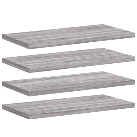 Mensole Parete 4pz Grigio Sonoma 40x20x1,5cm Legno Multistrato