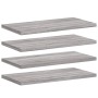 Mensole Parete 4pz Grigio Sonoma 40x20x1,5cm Legno Multistrato