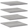 Mensole Parete 4pz Grigio Sonoma 40x40x1,5cm Legno Multistrato