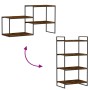 Mensole Parete 4pz Rovere Fumo 60x40x1,5 cm Legno Multistrato