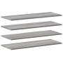 Mensole Parete 4pz Grigio Sonoma 80x30x1,5cm Legno Multistrato