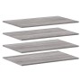 Mensole Parete 4pz Grigio Sonoma 80x50x1,5cm Legno Multistrato