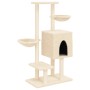 Albero per Gatti con Tiragraffi in Sisal Crema 117 cm