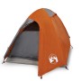 Tenda a Cupola 2 Persone Grigio e Arancione Impermeabile