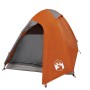 Tenda a Cupola 2 Persone Grigio e Arancione Impermeabile