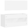 Mobile da Bagno con Specchio Bianco in Legno Multistrato