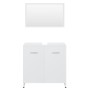 Set Mobili da Bagno Bianco in Legno Multistrato