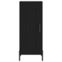 Credenza Nera 34,5x34x180 cm in Legno Multistrato