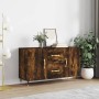 Credenza Rovere Fumo 100x36x60 cm in Legno Multistrato