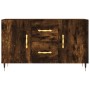 Credenza Rovere Fumo 100x36x60 cm in Legno Multistrato