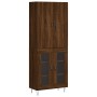 Credenza Rovere Marrone 69,5x34x180 cm in Legno Multistrato