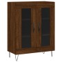 Credenza Rovere Marrone 69,5x34x180 cm in Legno Multistrato