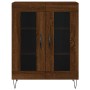 Credenza Rovere Marrone 69,5x34x180 cm in Legno Multistrato