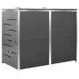 Copri Bidoni Pattumiera Doppia 138x77,5x112,5 cm Acciaio Inox