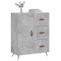 Credenza Grigio Cemento 69,5x34x90 cm in Legno Multistrato