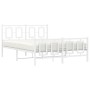 Giroletto con Testiera e Pediera Metallo Bianco 140x190 cm