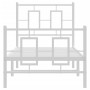 Giroletto con Testiera e Pediera Metallo Bianco 80x200 cm
