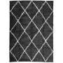 Tappeto Shaggy PAMPLONA a Pelo Lungo Nero e Crema 240x340 cm
