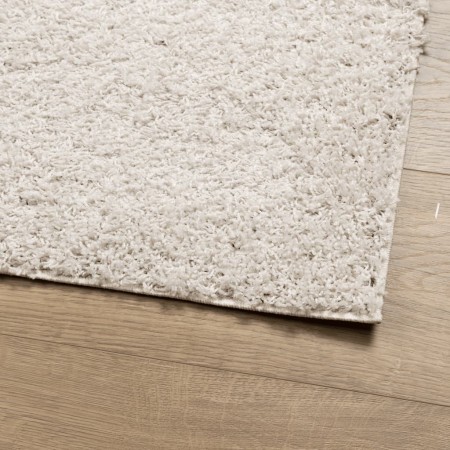 Tappeto Shaggy PAMPLONA a Pelo Lungo Moderno Crema 240x240 cm