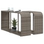 Scaffali Portaoggetti 2 pz in Polyrattan Grigio