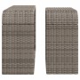Scaffali Portaoggetti 2 pz in Polyrattan Grigio