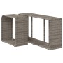 Scaffali Portaoggetti 2 pz in Polyrattan Grigio
