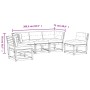 Set Divani Giardino 5 pz con Cuscini in Legno Massello di Pino