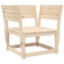 Set Salotto da Giardino 8 pz in Legno Massello di Pino