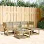 Set Salotto da Giardino 4 pz in Legno Impregnato di Pino