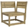 Set Salotto da Giardino 4 pz in Legno Impregnato di Pino