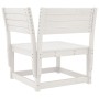 Set Salotto da Giardino 5 pz Bianco in Legno Massello di Pino