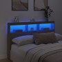Testiera con Contenitore a LED Rovere Sonoma 160x17x102 cm