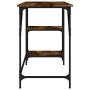Scrivania Rovere Fumo 120x50x75cm Metallo e Legno Multistrato