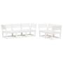 Set Salotto da Giardino 5 pz Bianco in Legno Massello di Pino