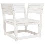 Set Salotto da Giardino 5 pz Bianco in Legno Massello di Pino