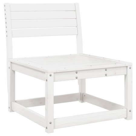 Set Salotto da Giardino 5 pz Bianco in Legno Massello di Pino