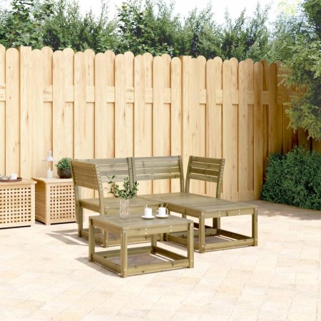 Set Divani da Giardino 3 pz in Legno Impregnato di Pino