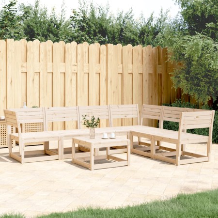 Set Divani da Giardino 6 pz in Legno Massello di Pino