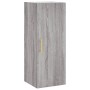 Credenza Grigio Sonoma 34,5x34x180 cm in Legno Multistrato