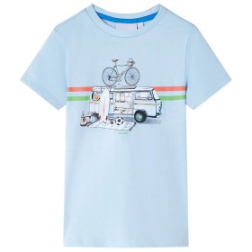 Maglietta da Bambino Azzurra 140