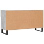 Panca Porta Scarpe Grigio Cemento 102x35x55cm Legno Multistrato